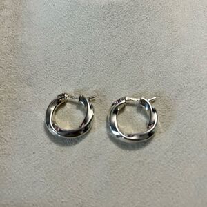 Sterling Silver Twisted 11/2 inch Hoops, .925 Silver, NWOT​​​